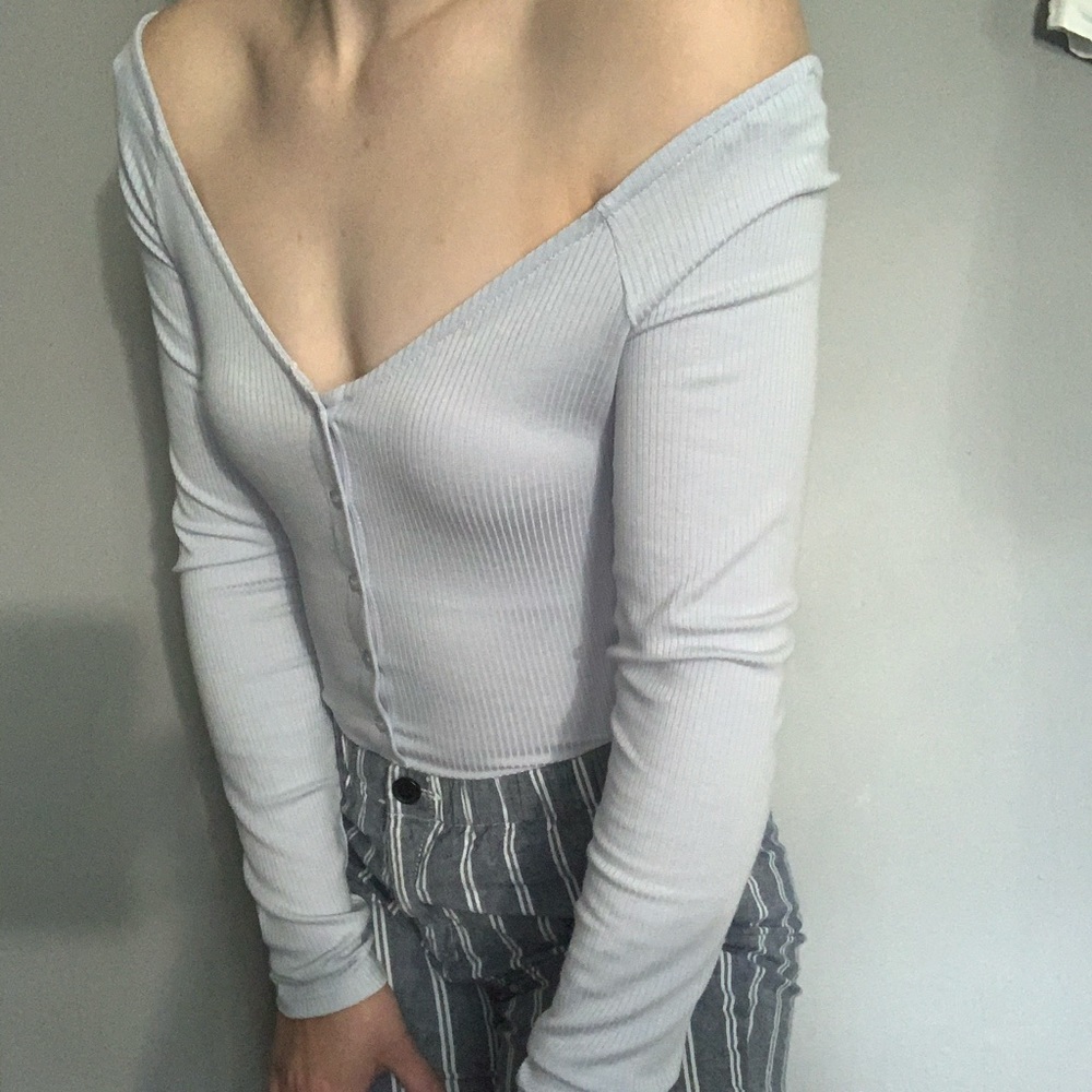F21 button up bodysuit